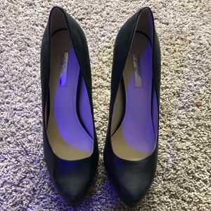 Matte black heels